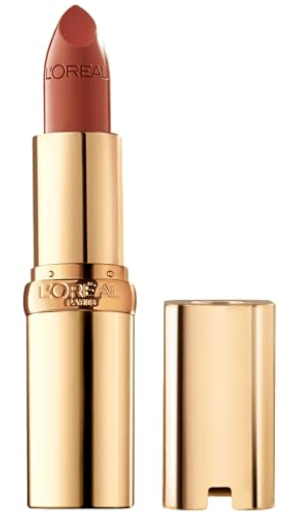 L'Oreal Paris front view of Brazil Nut shade showing true color and satin finish