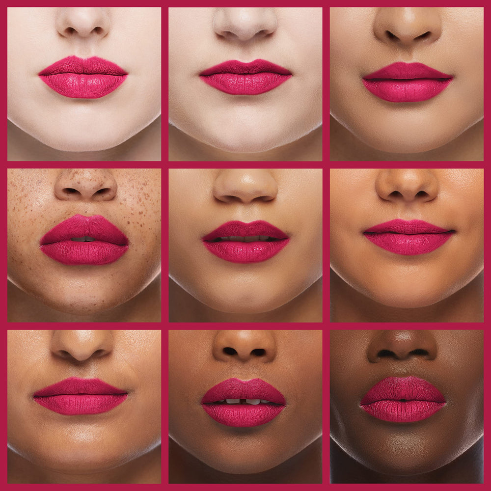 L'Oreal Paris Glassy Garnet worn on lips demonstrating rich color and shine