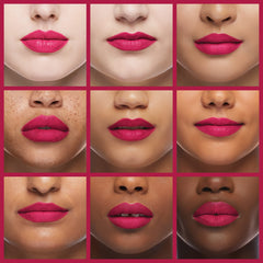 L'Oreal Paris Glassy Garnet worn on lips demonstrating rich color and shine