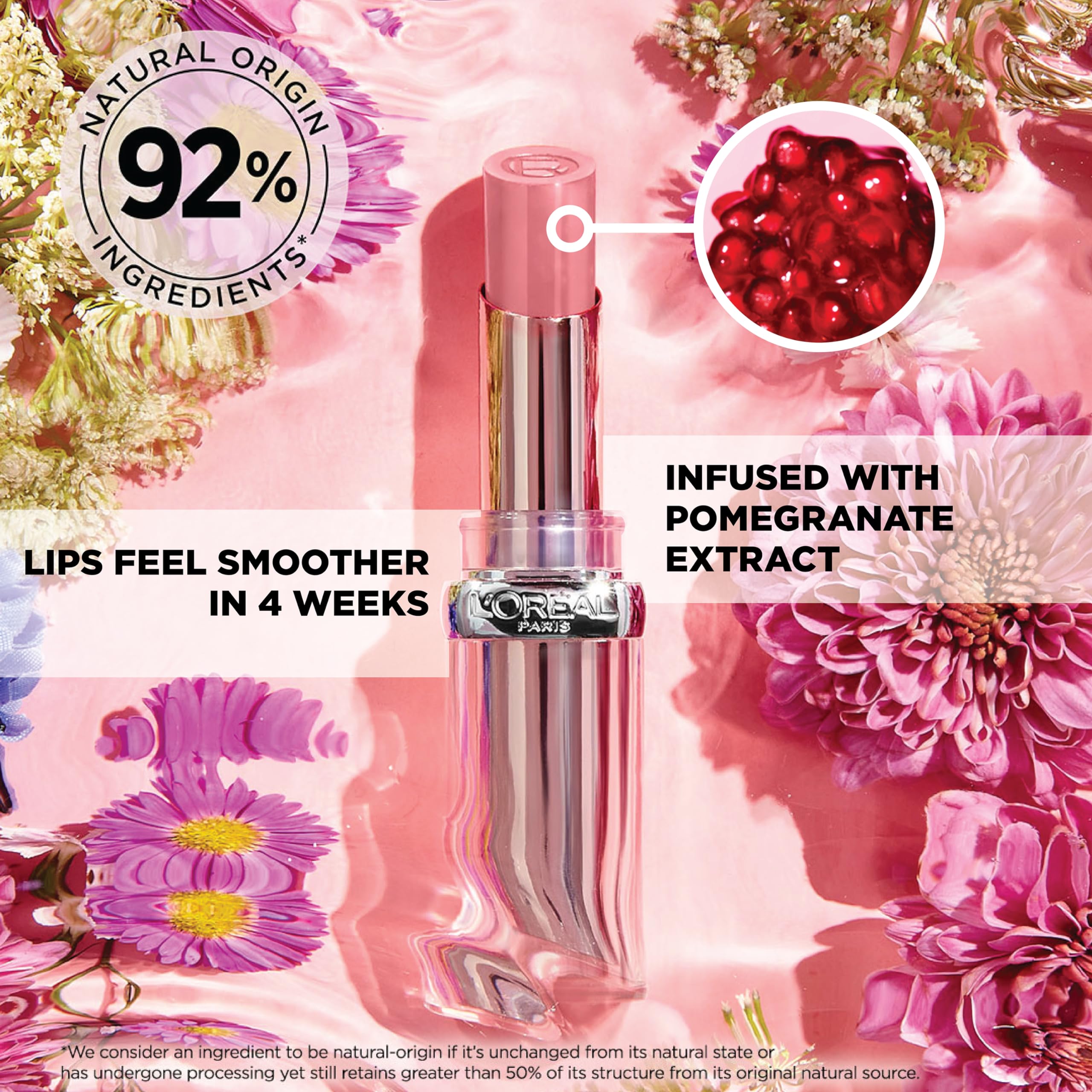 L'Oreal Paris Nude Heaven applied on lips, creating natural luminous healthy look