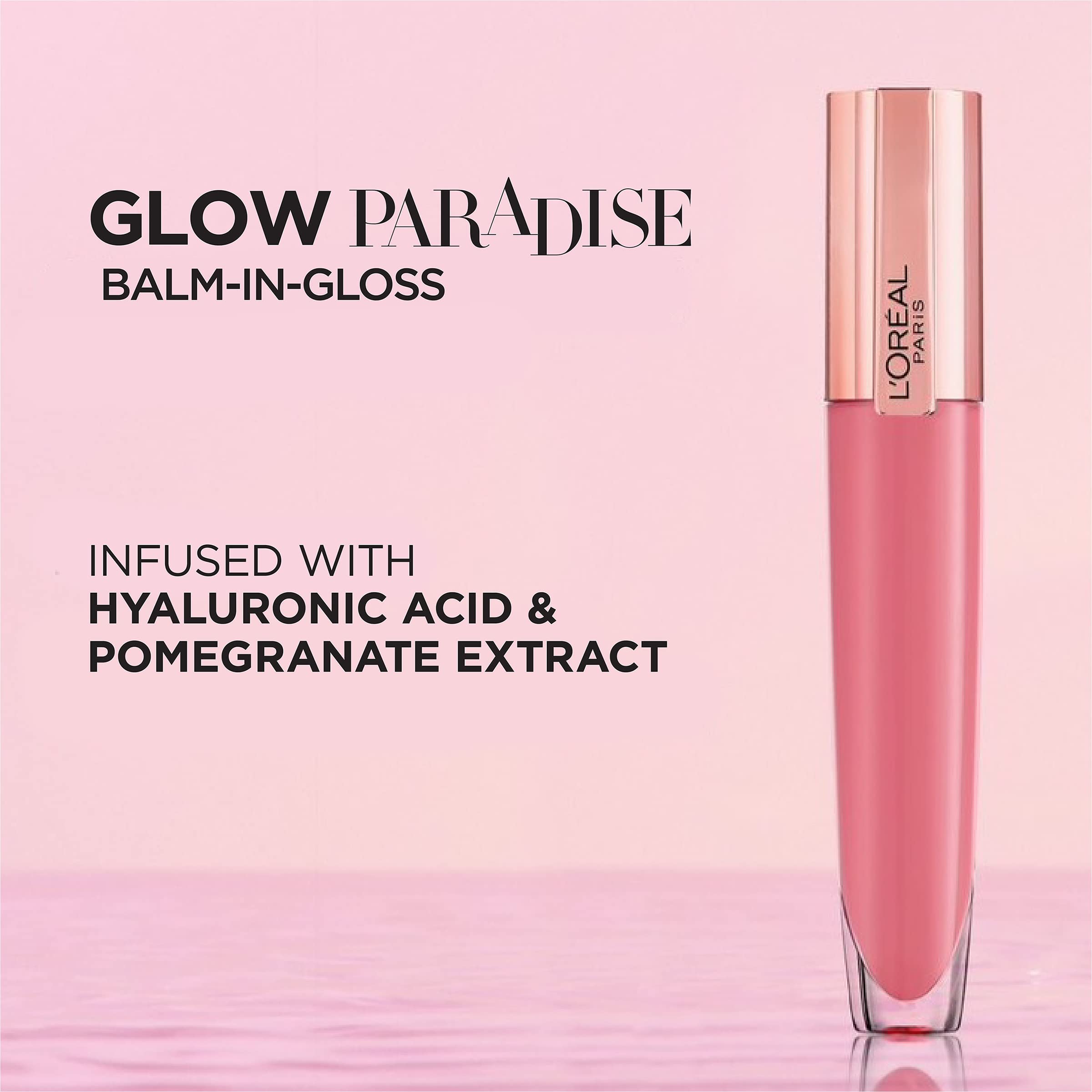 L'Oreal Paris on lips Feathery Fleur showcasing natural, glossy color and softness