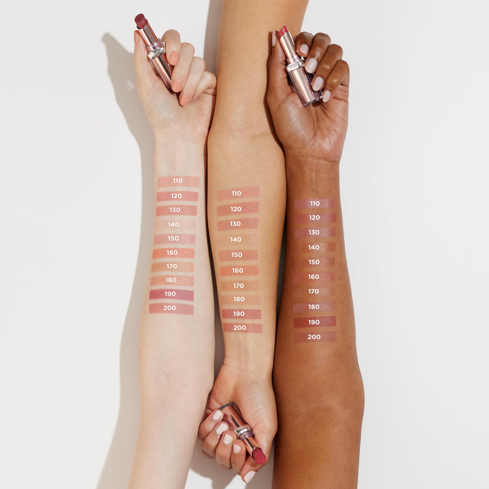 L'Oreal Paris Glow Paradise paired with gloss to show layering options and extra shine