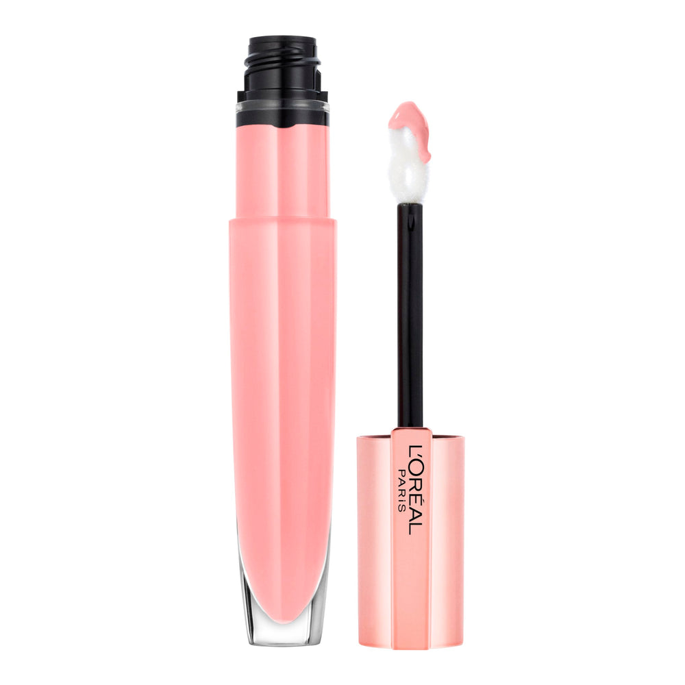 L'Oreal Paris product next to other lip items illustrating layering and versatility