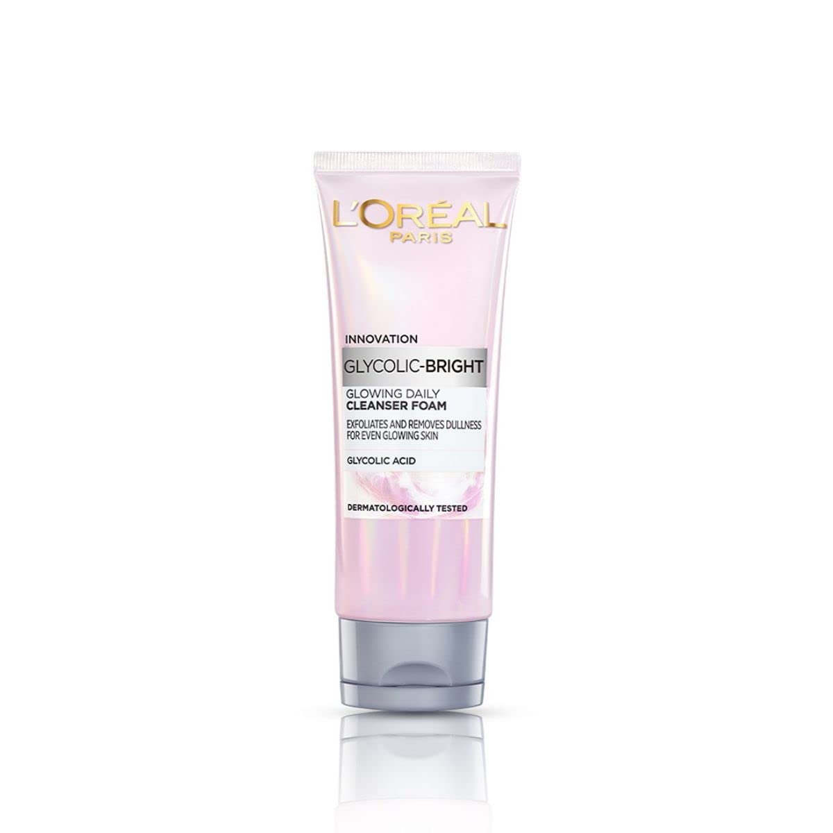 L'Oreal Paris front packaging showing cleanser tube and brand benefit
