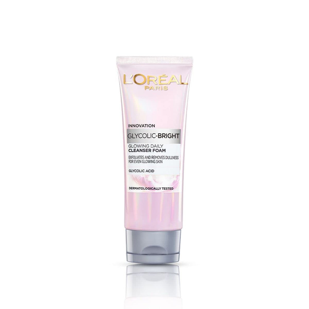 L'Oreal Paris front packaging showing cleanser tube and brand benefit