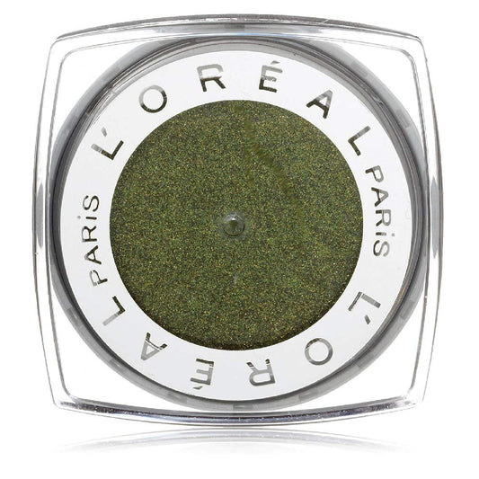 L'Oreal Paris Golden Emerald front pan showing jewel green finish and intense pigment