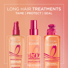 L'Oreal Paris Heat Slayer paired with Dream Lengths products for routine