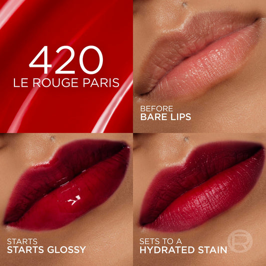 L'Oreal Paris closeup of flat applicator tip for precise application and even color