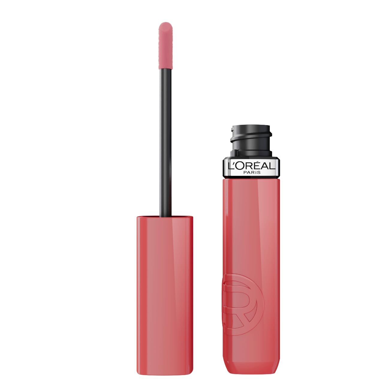 L'Oreal Paris front packaging showing shade 600 Le Nu Rose and benefit of long wear