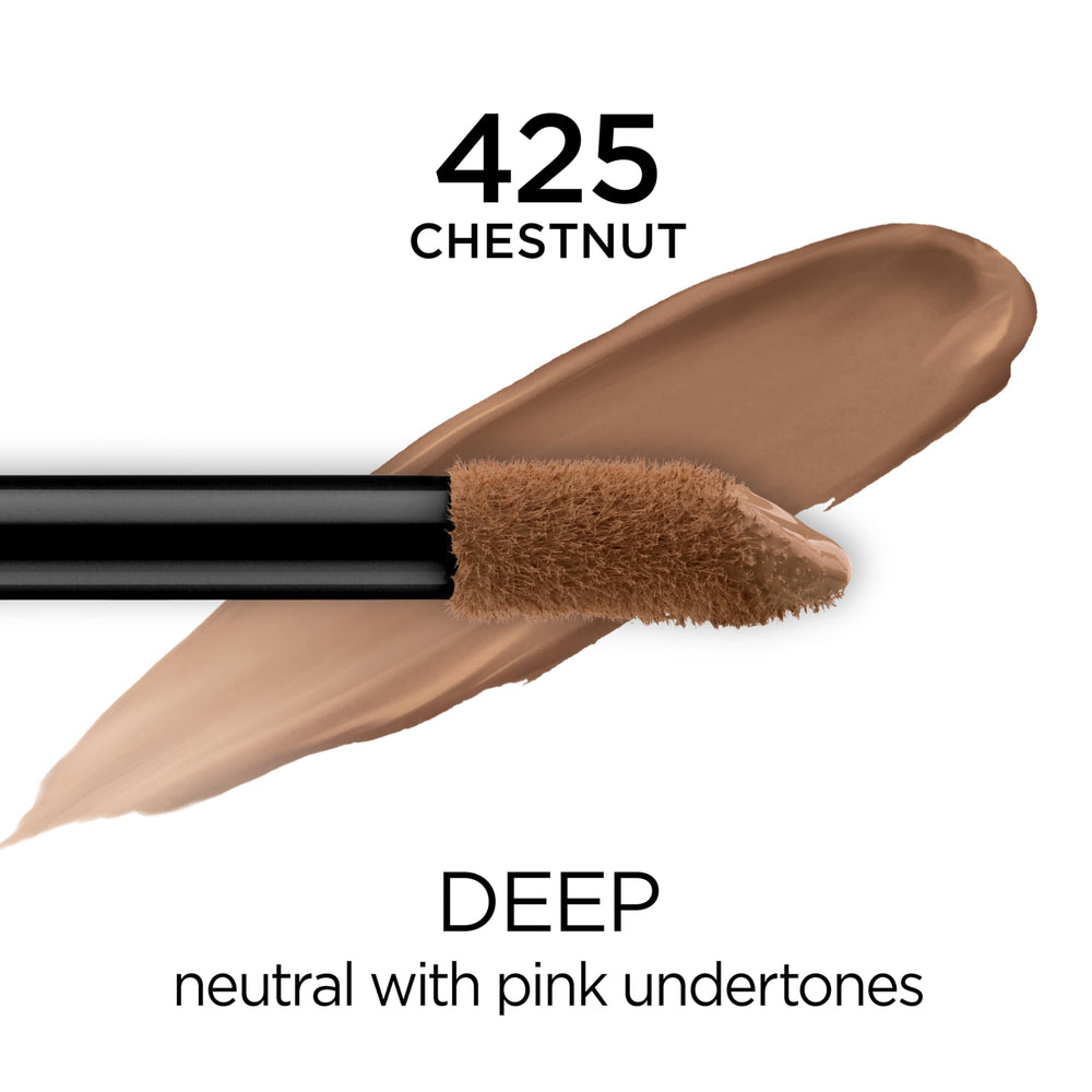 L'Oreal Paris concealer applicator close-up showing oversized doe-foot for maximum coverage