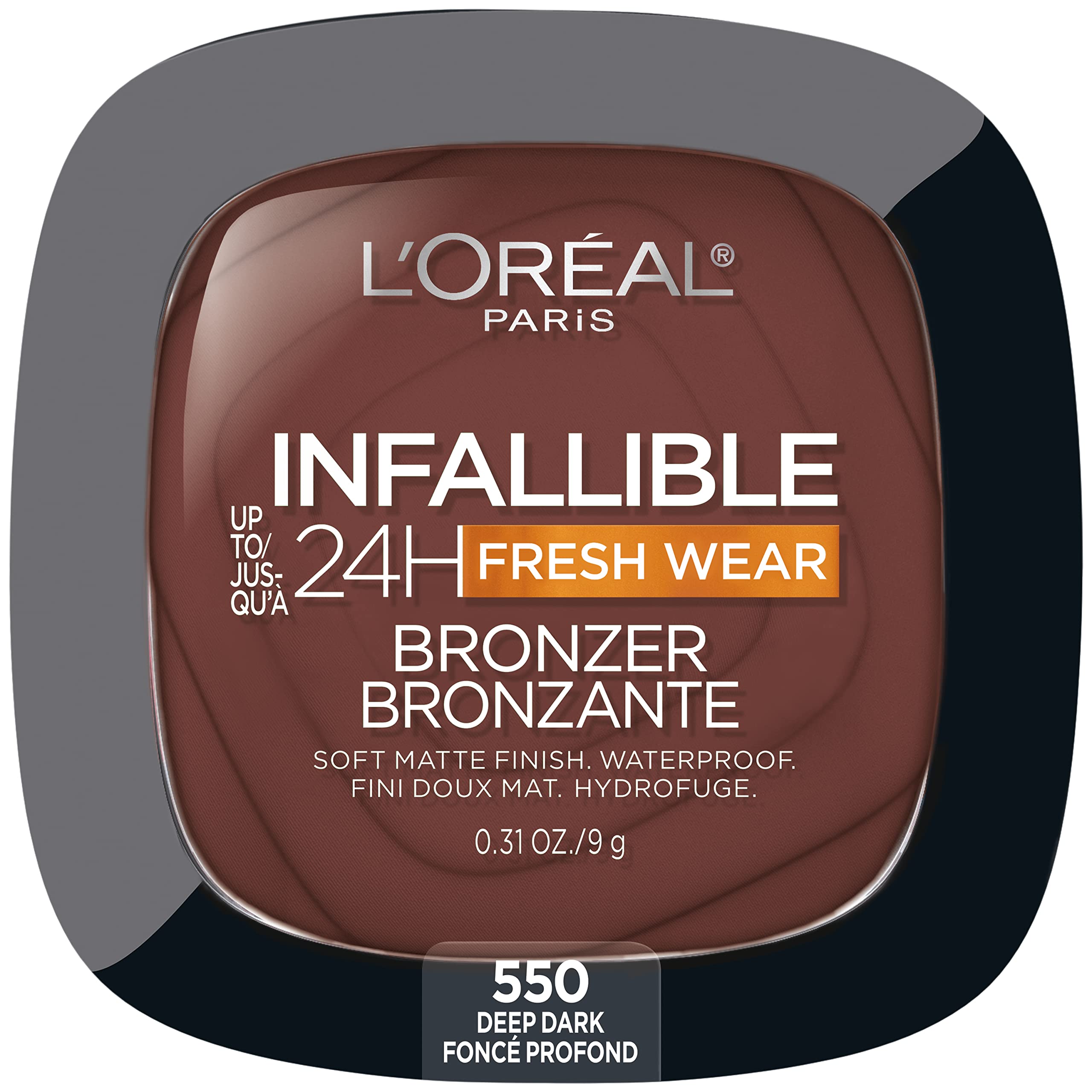 L'Oreal Paris front packaging showing shade and longwear claims for reliable selection
