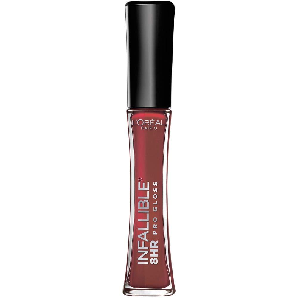 L'Oreal Paris front packaging showing Cherry Flash gloss and benefit of lasting shine