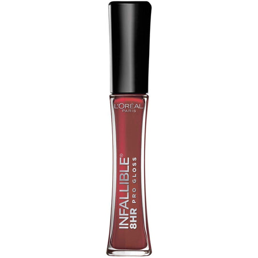 L'Oreal Paris front packaging showing Cherry Flash gloss and benefit of lasting shine