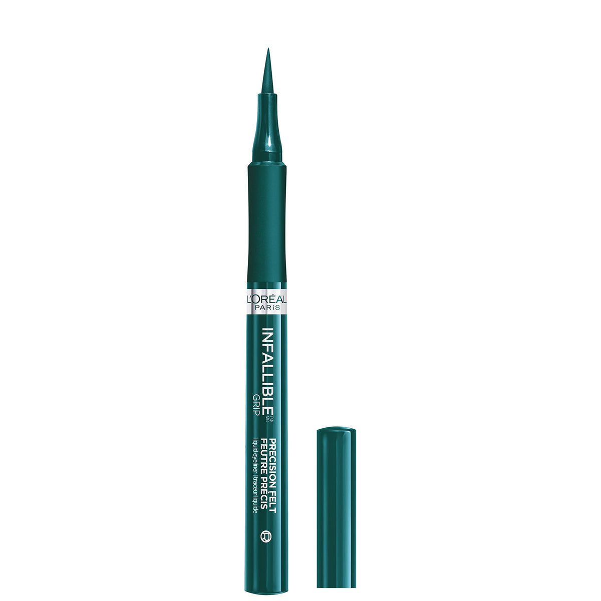 L'Oreal Paris front packaging showing eyeliner bottle and branding benefit precise control