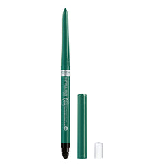 L'Oreal Paris front packaging showcasing emerald green, clear waterproof benefit