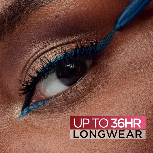 L'Oreal Paris pencil tip close-up showing smooth mechanical gel for precise application