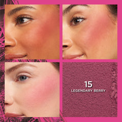 L'Oreal Paris close-up of blush pan texture highlighting smooth blendability and soft-matte finish
