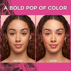 L'Oreal Paris swatch on arm demonstrating true pigment payoff and buildable color
