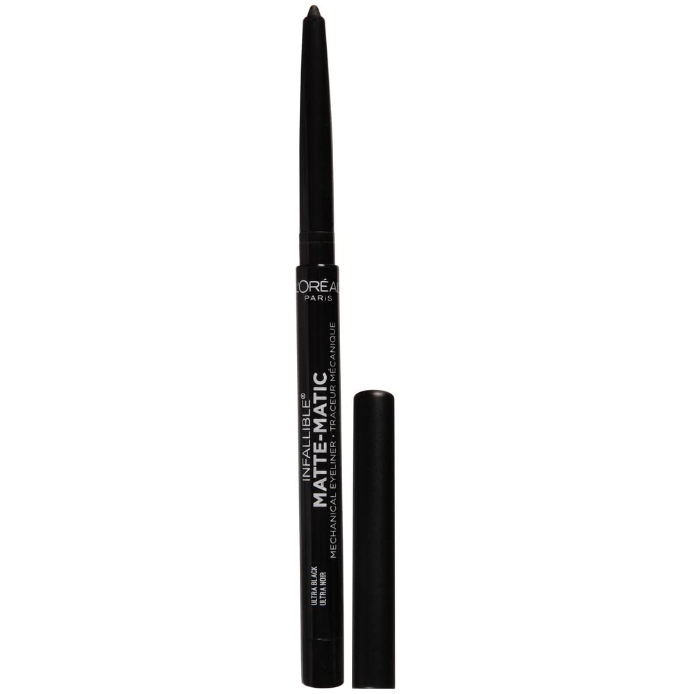 L'Oreal Paris eyeliner front packaging showing Ultra Black and easy portability