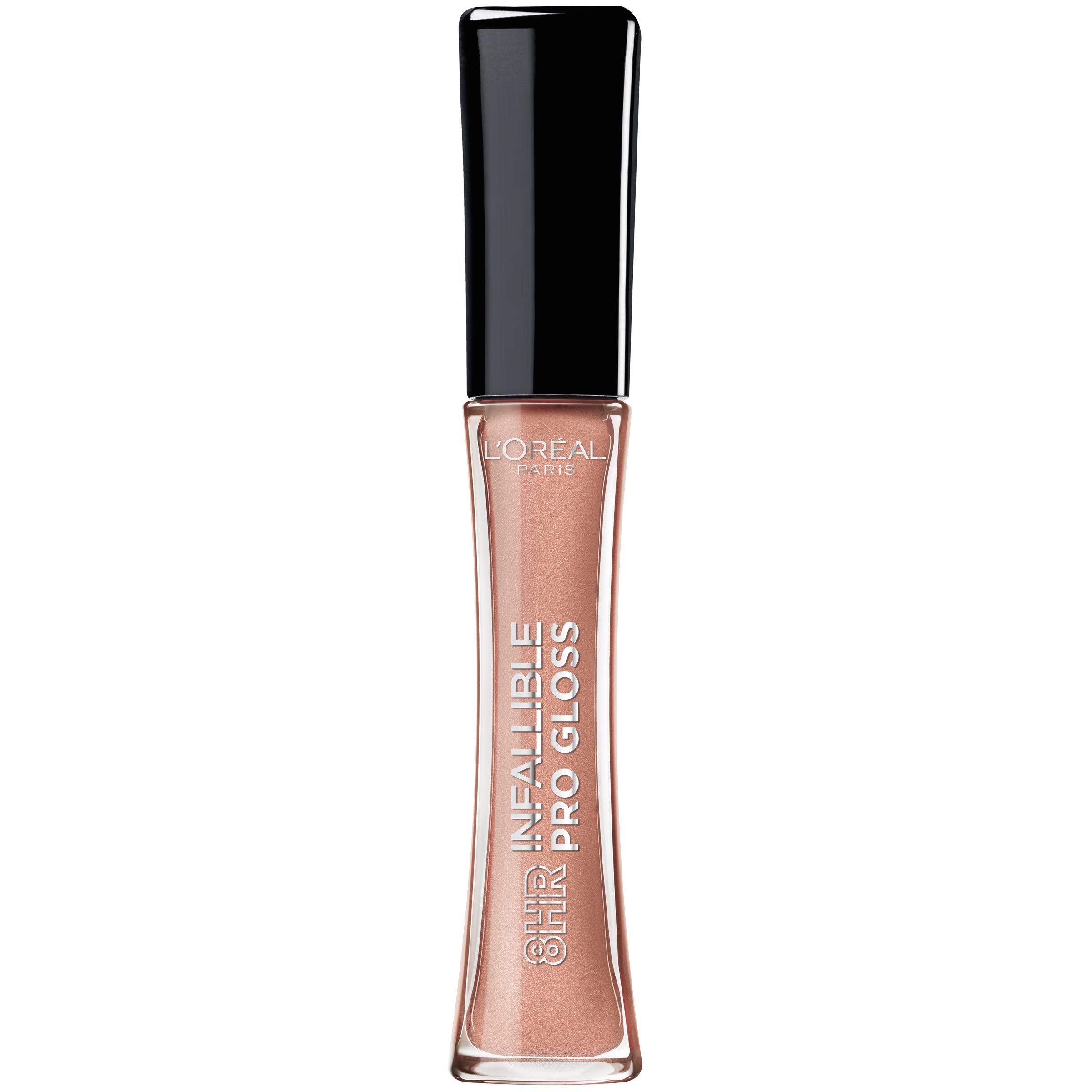 L'Oreal Paris front packaging showing Nude Petal gloss and label for reliable shade