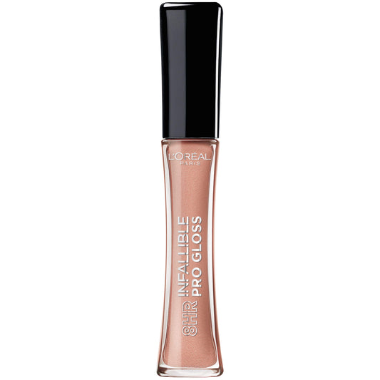 L'Oreal Paris front packaging showing Nude Petal gloss and label for reliable shade