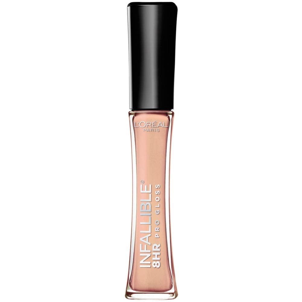 L'Oreal Paris front packaging showing gloss tube and Petal shade for polished wear