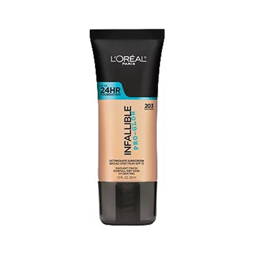 L'Oreal Paris front packaging showing Nude Beige shade and luminous, longwear benefit