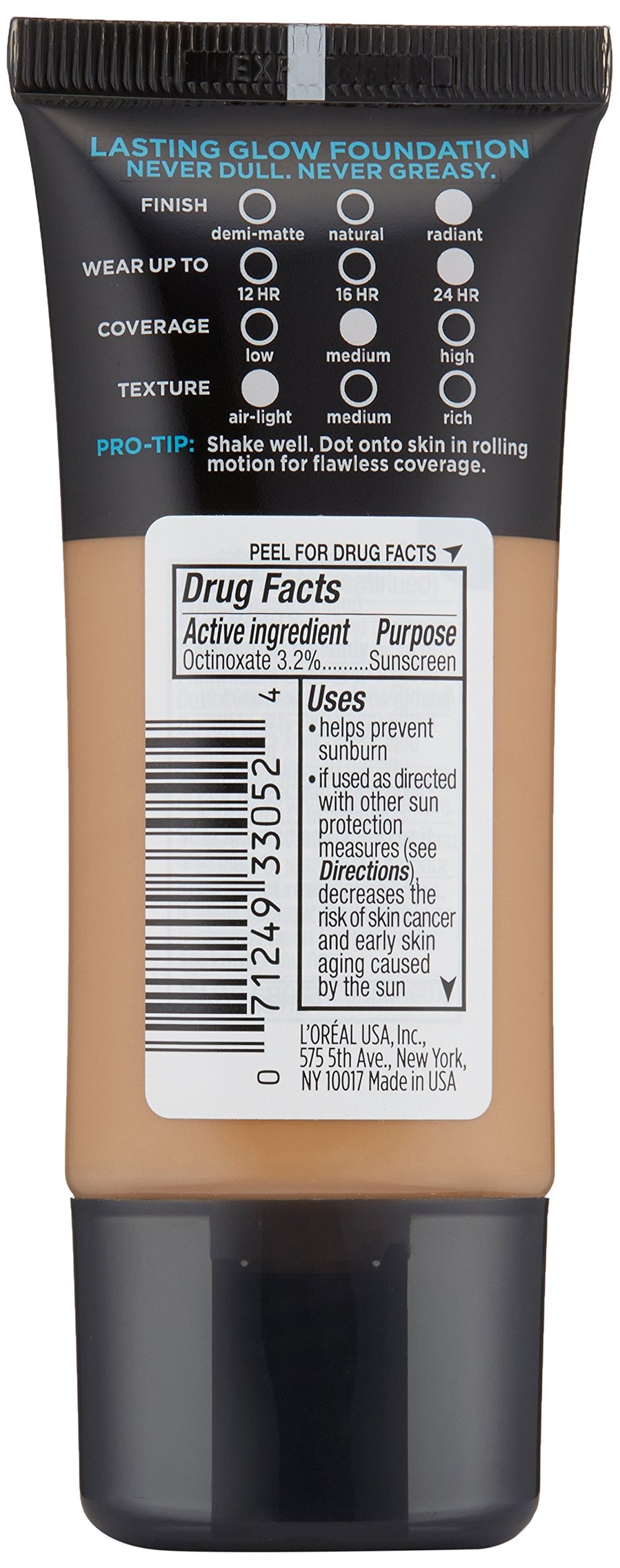 L'Oreal Paris pump detail delivering measured product to control application