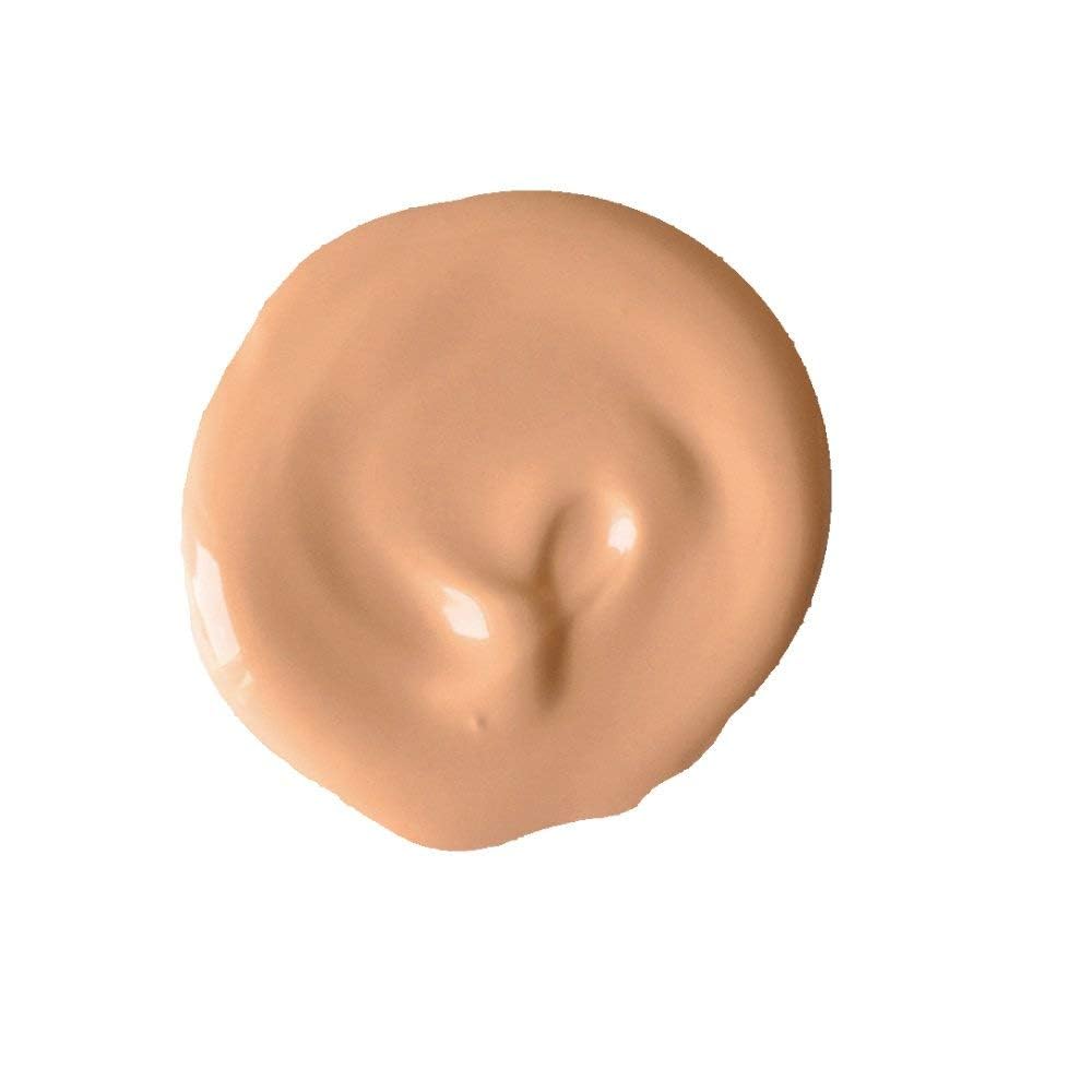 L'Oreal Paris foundation texture swatch on skin showing creamy glow and blendability benefit