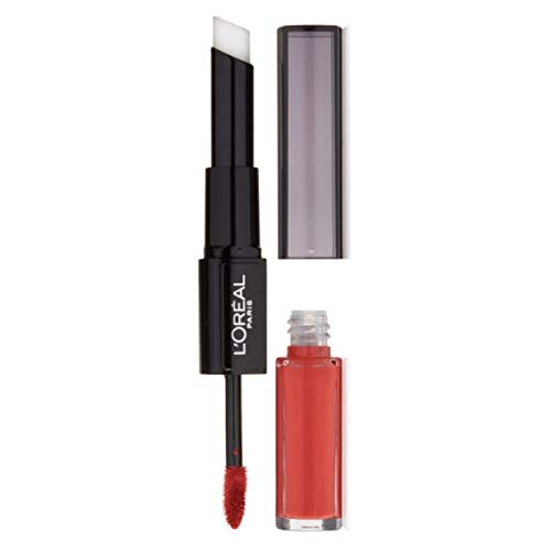 L'Oreal Paris product held in hand showing 1 fl oz scale and travel-ready benefit
