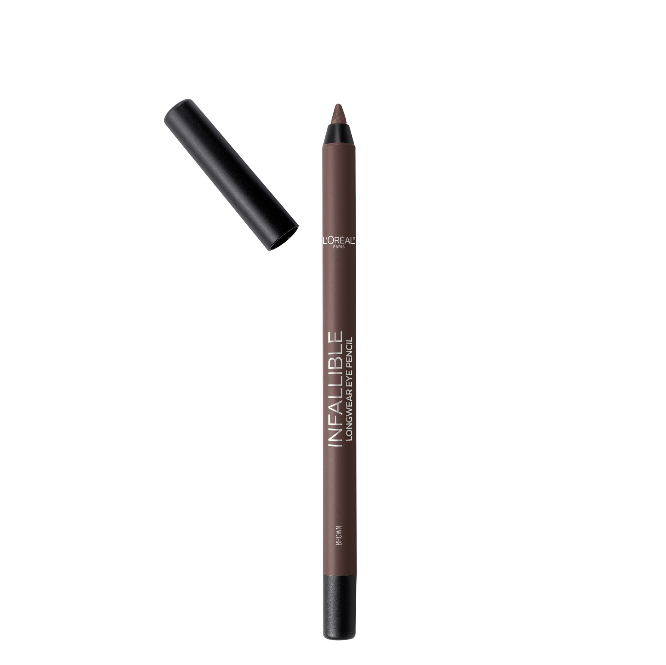 L'Oreal Paris front view of pencil eyeliner showing compact design and ease