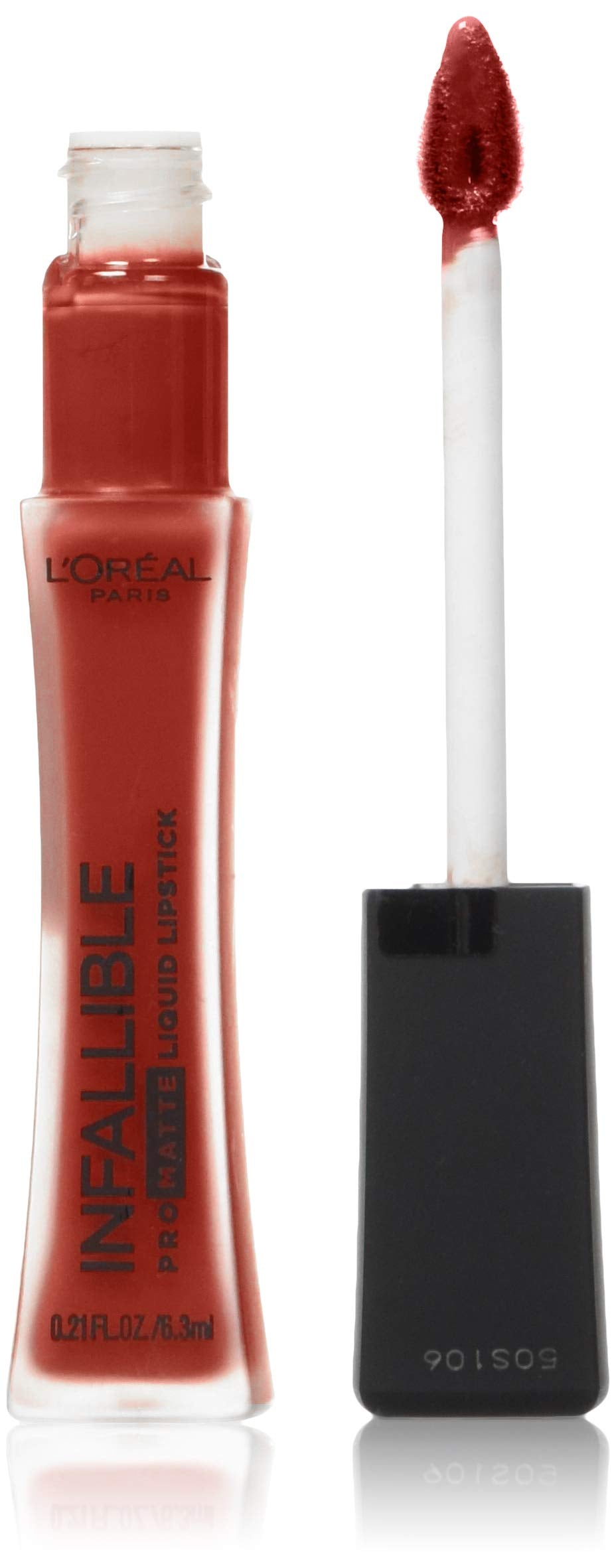 L'Oréal Paris front packaging showing Stirred shade and product benefit long wear