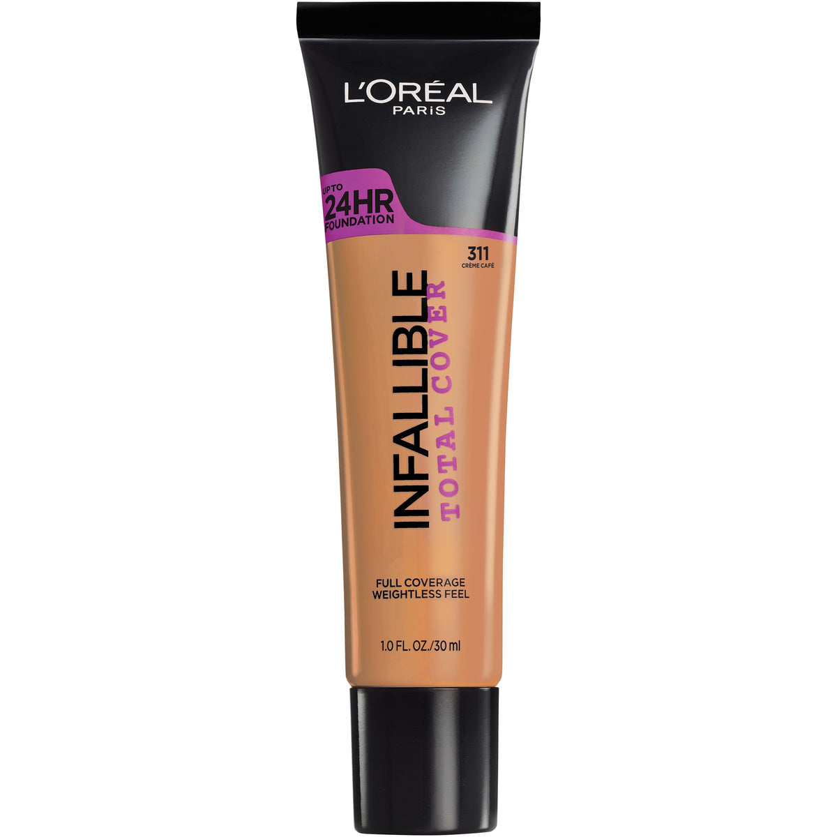 L'Oreal Paris front packaging showing shade Creme Cafe for precise shade selection