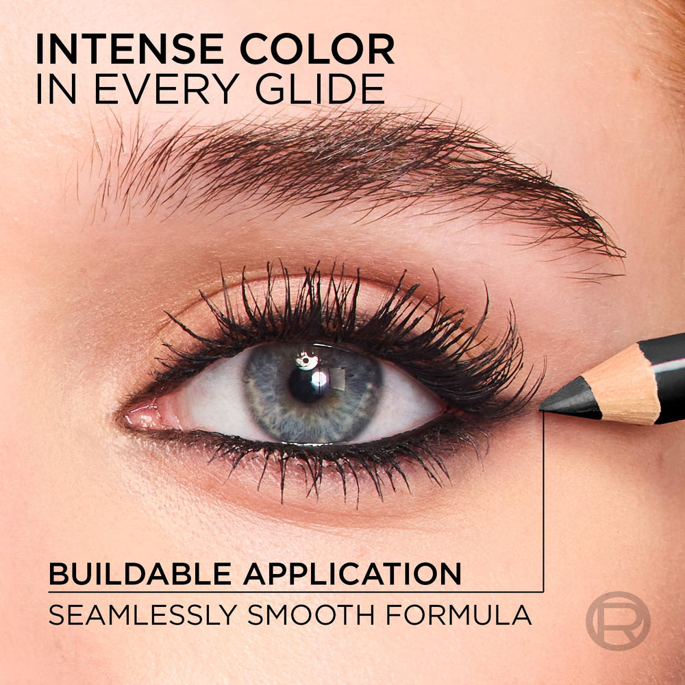 L'Oreal Paris pencil tip close-up demonstrating creamy glide and precise application