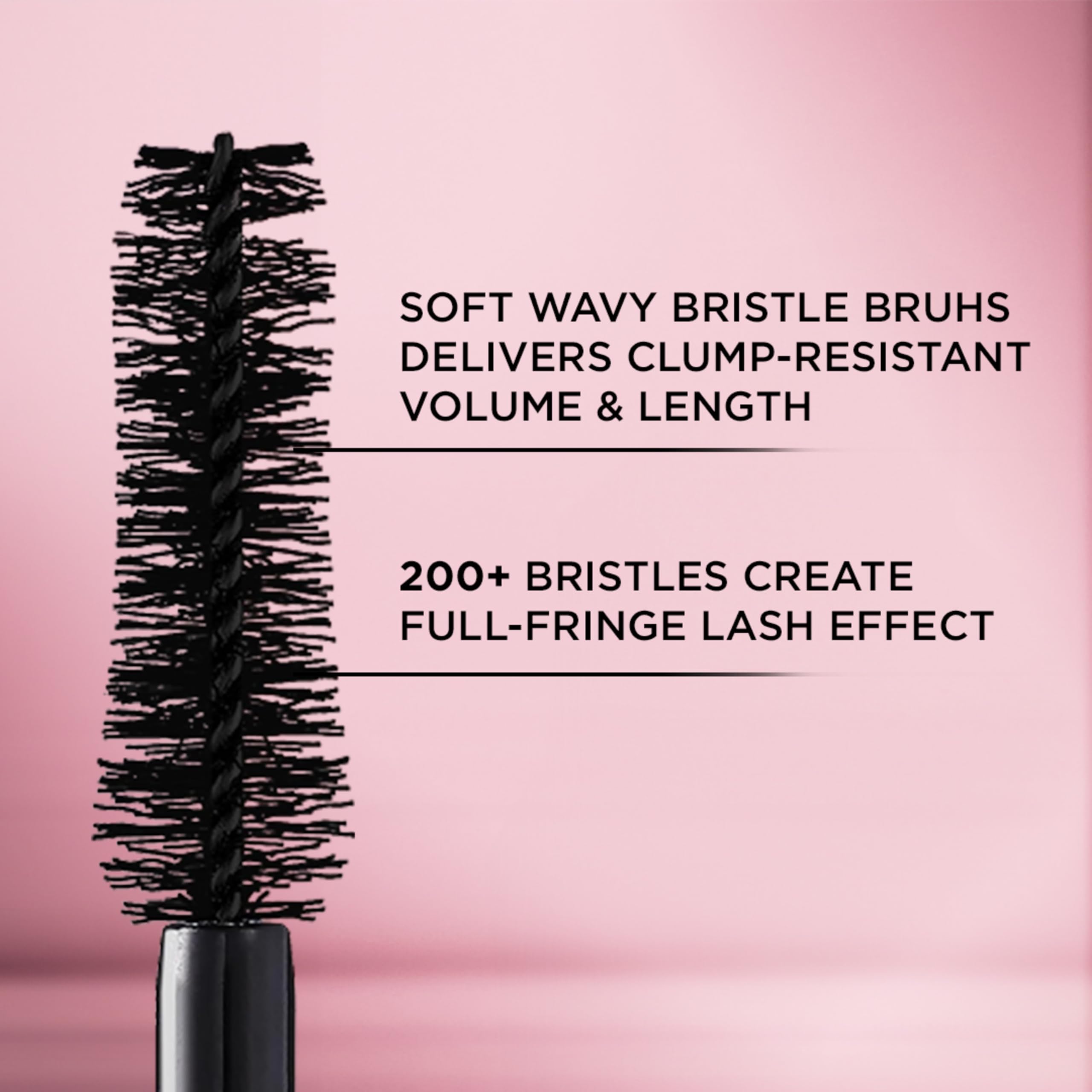 L'Oreal Paris before and after lashes showing fuller fringe