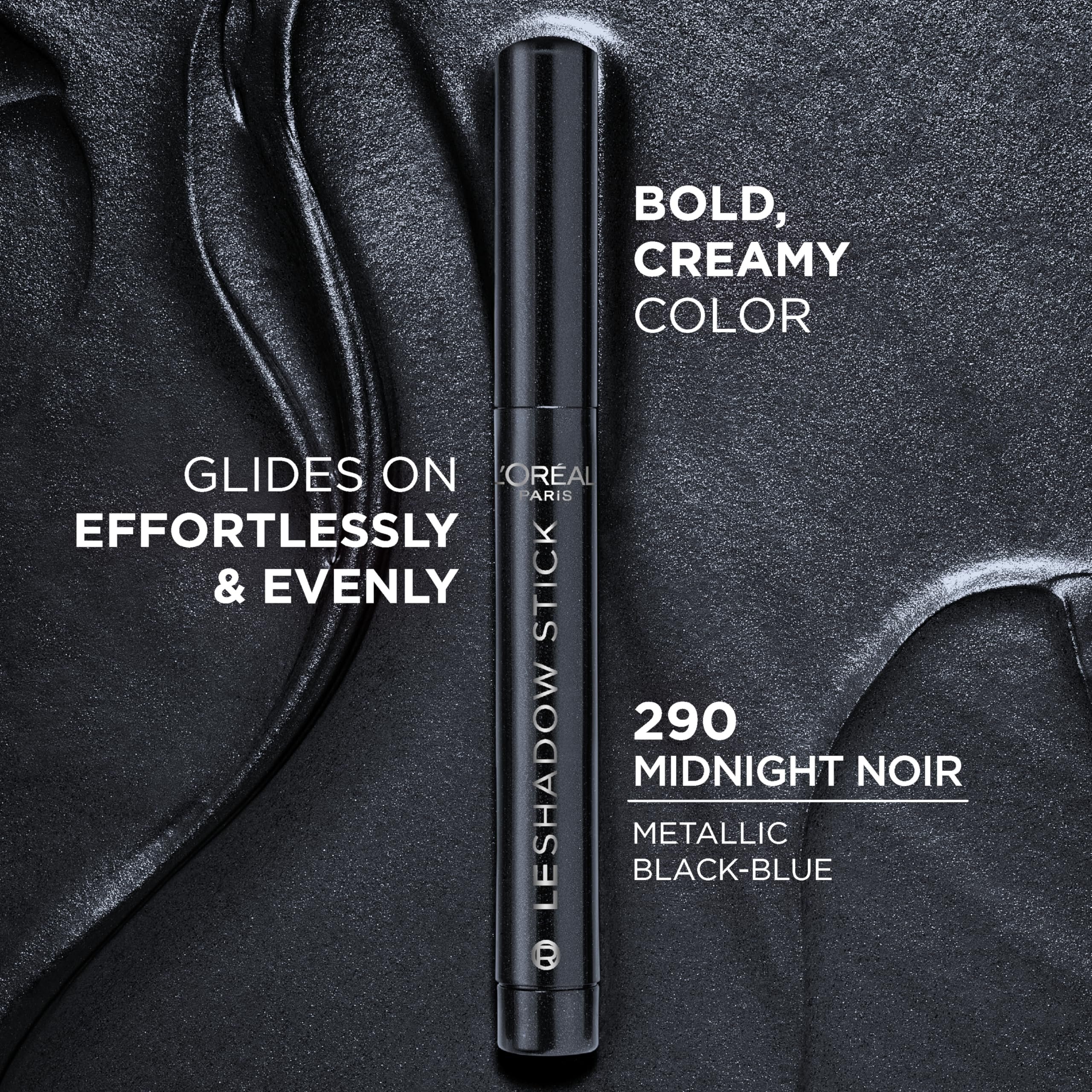 L'Oreal Paris Le Shadow Stick cap removed showing creamy tip for easy application