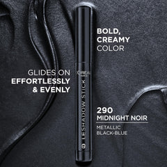 L'Oreal Paris Le Shadow Stick cap removed showing creamy tip for easy application