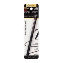 L'Oreal Paris eyeliner in a makeup bag demonstrating portability and convenience