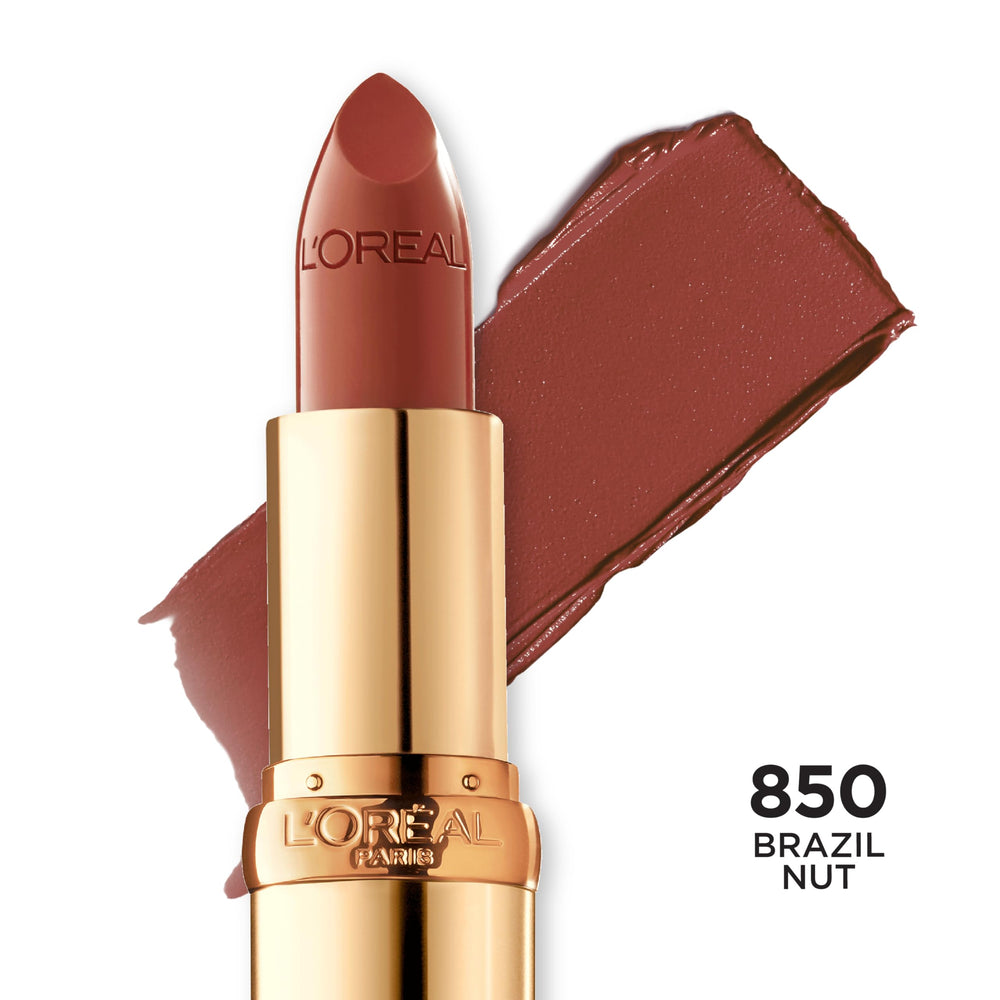 L'Oreal Paris worn on lips in lifestyle scene conveying polished, hydrated look