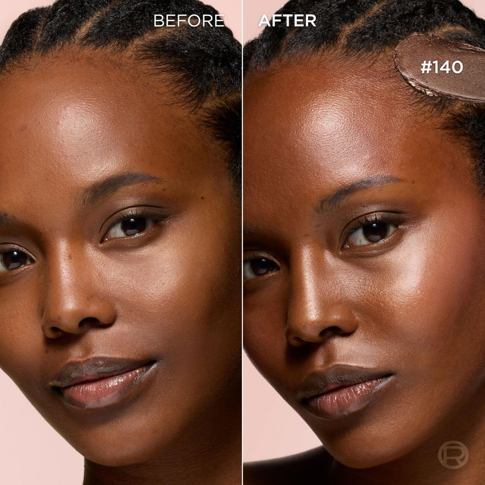 L'Oreal Paris swatch of cream-to-powder texture showing blendable finish benefit