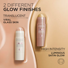 Lifestyle vanity scene with L'Oreal Paris stick and brushes for easy on-the-go glow