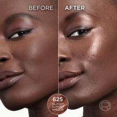 Close-up of L'Oreal Paris stick texture to show creamy blendability and fine shimmer