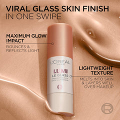L'Oreal Paris size comparison beside coin showing compact travel-friendly design