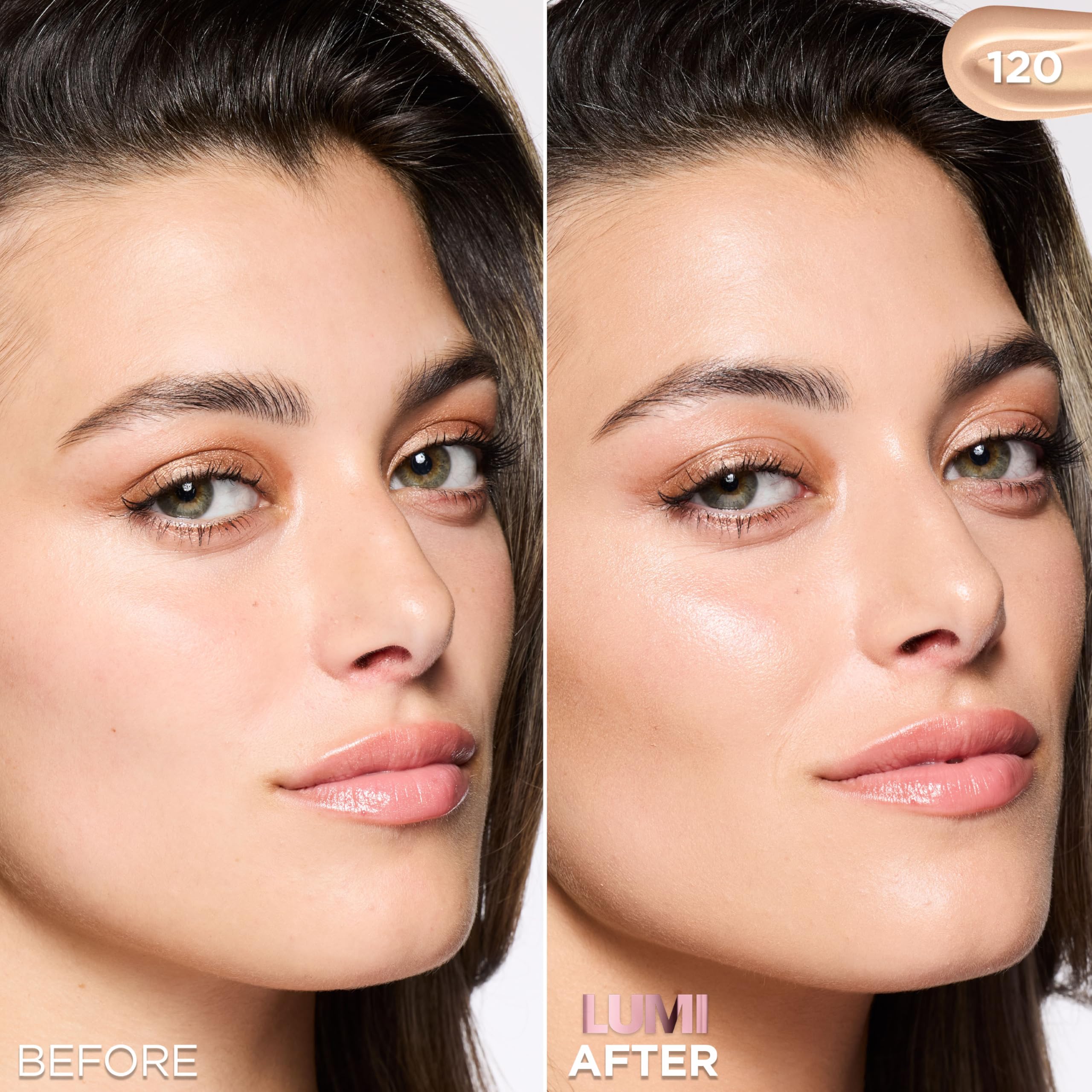 L'Oreal Paris dispensed drop of tint demonstrating smooth, hydrating texture