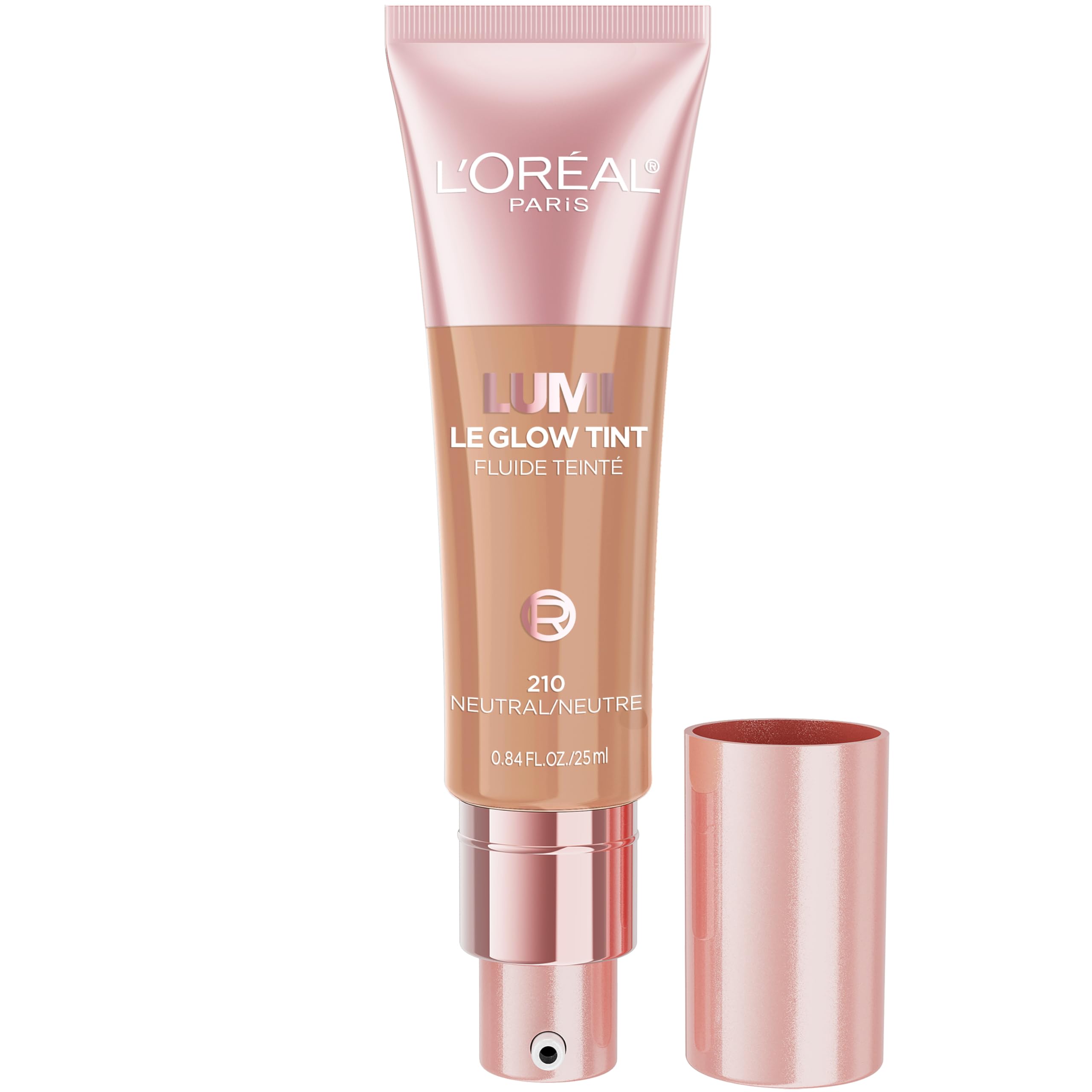 L'Oreal Paris front bottle showing packaging and glow finish benefit