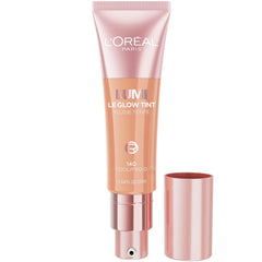 L'Oreal Paris front packaging showing compact glow tint bottle and brand visibility