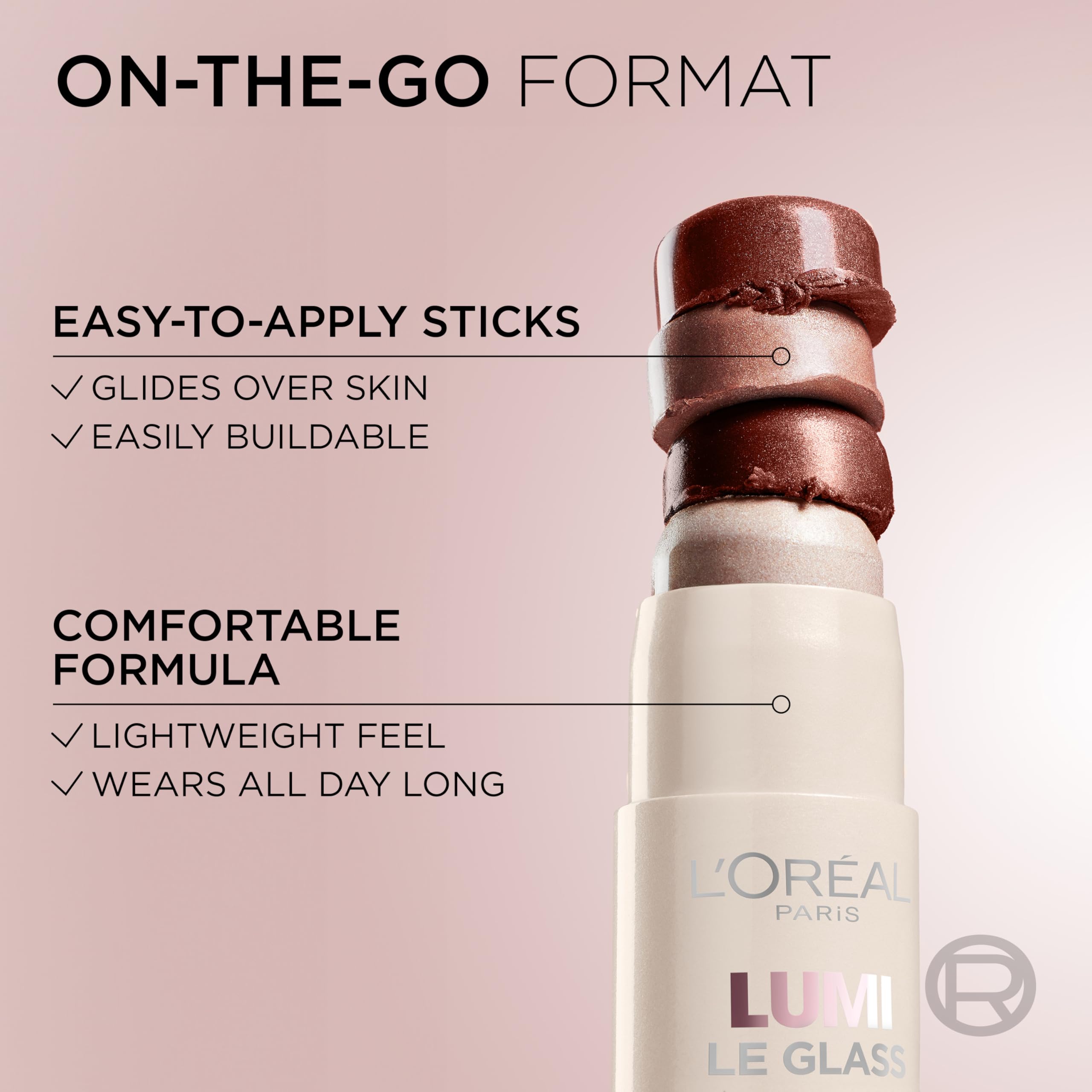 L'Oreal Paris metallic cap and label showing premium design and secure closure benefit