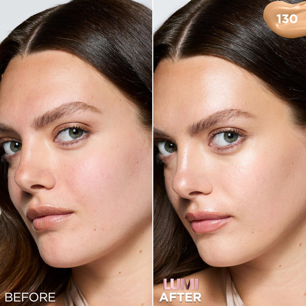L'Oreal Paris pump dispensing serum tint demonstrating precise, hygienic control