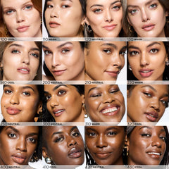 L'Oreal Paris texture drop on skin showing lightweight serum finish benefit breathable coverage