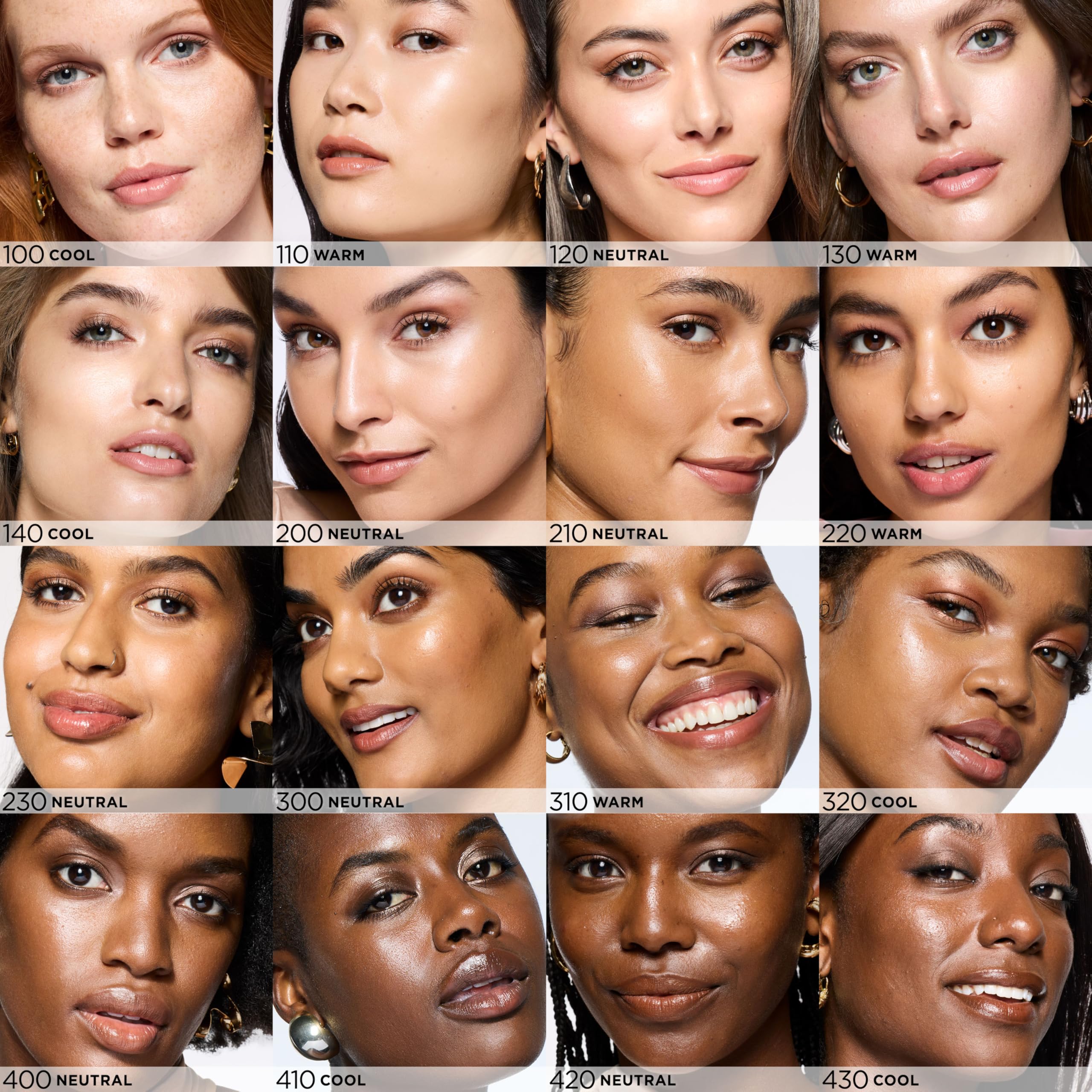 L'Oreal Paris texture swatches highlighting lightweight, blendable luminous finish